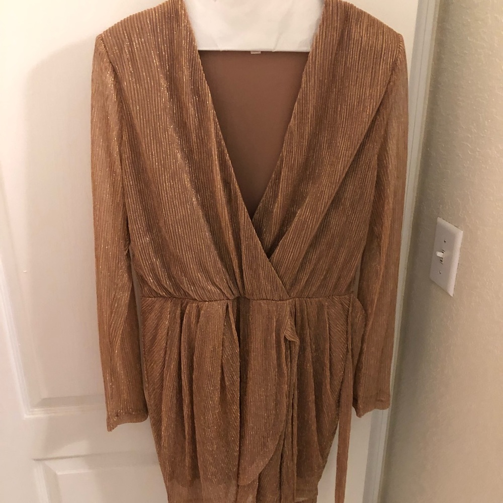 Gold shimmery dress